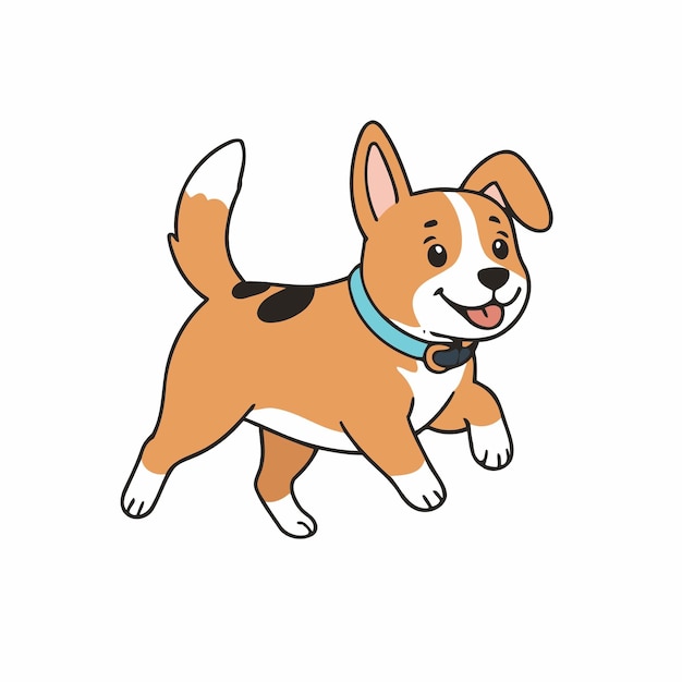Schöne Vektor-Illustration eines Hundes für Kinder-Geschichtenbücher