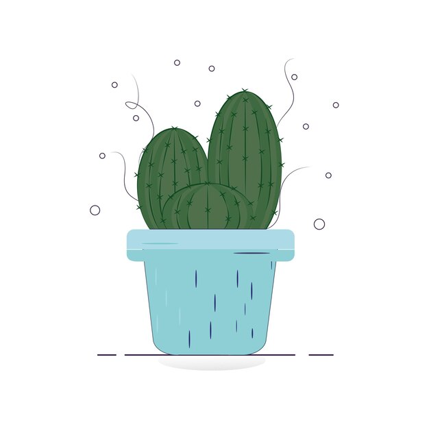 Schöne vektorillustration von cactus