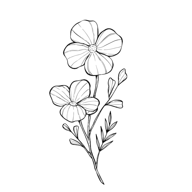 schöne Vintage-Blume mit Zweig am besten für Hochzeitskarten, Einladungsdekoration