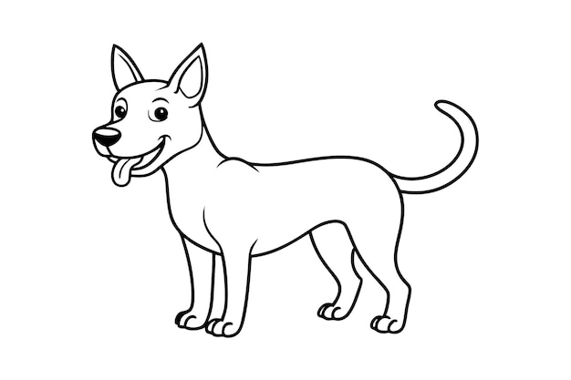 Schöne Welpen-Vektor-Illustration Lieblings-Cartoon-Hund-Design Spielhafte und freundliche Haustierkunst