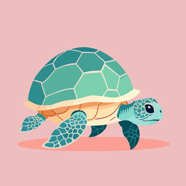 Schöne zeichentrickfilm-vektor-clipart-design von schildkröte-schildkröten