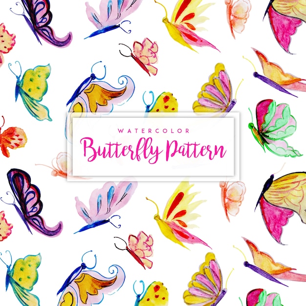 Schöner Aquarell-Schmetterlings-Hintergrund