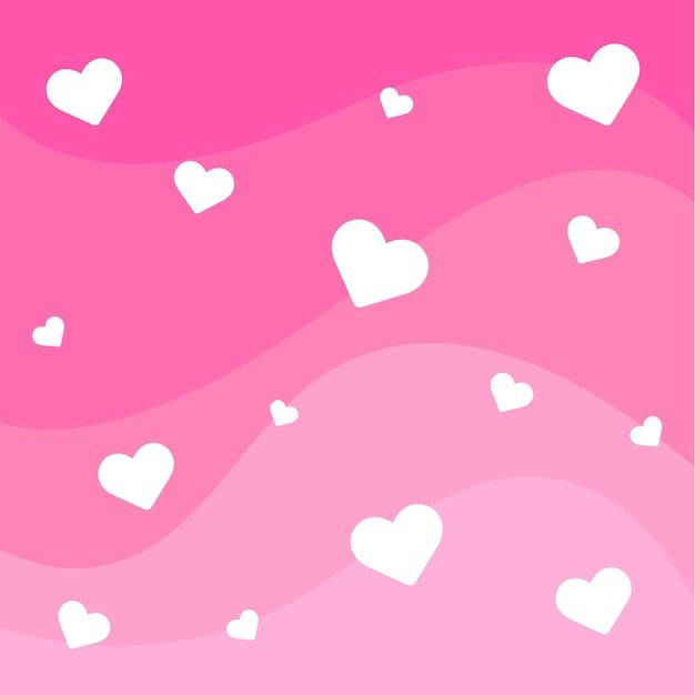 Schöner Hintergrund rosa mit Herzen Vektor