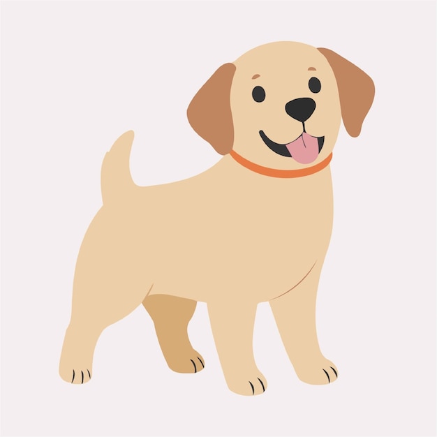 Schöner Hund für Kinder-Geschichtenbuch Vektor-Illustration