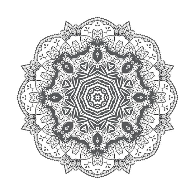 Schöner linienkunst-mandala-vektor für design