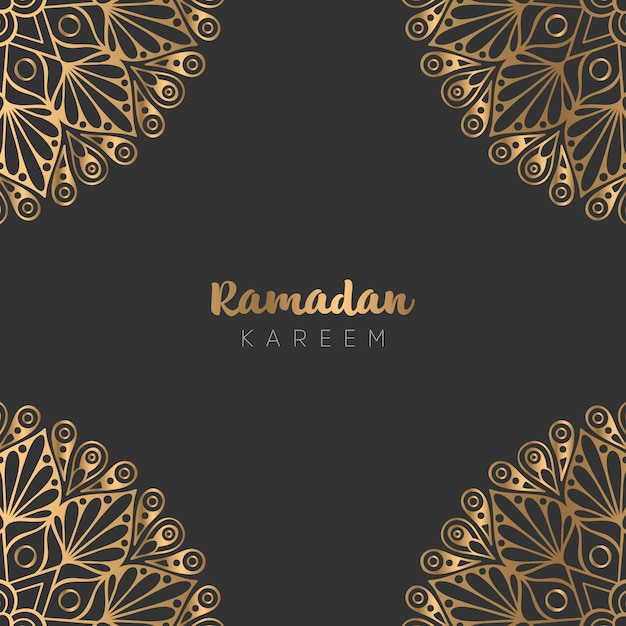 Schöner ramadan kareem grußkartenentwurf