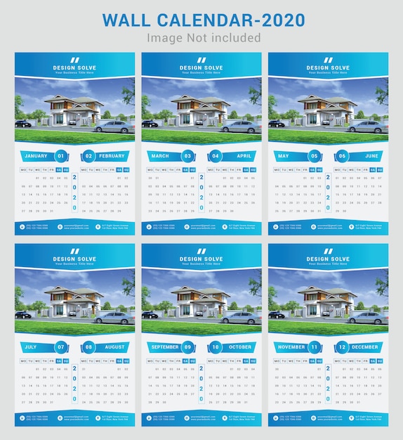 Schöner steigungs-wandkalender 2020