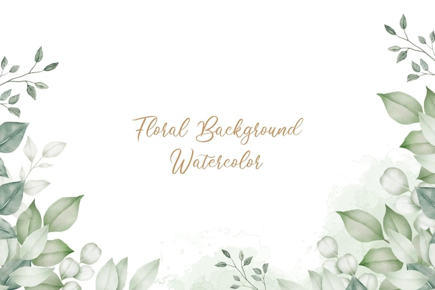 Schönes Blatt-Hintergrund-Aquarell