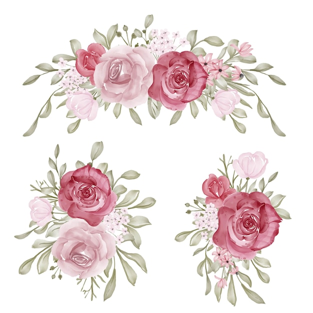 Schönes Blumenarrangement-Set