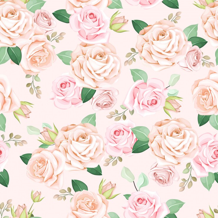 Vektor schönes florales nahtloses muster
