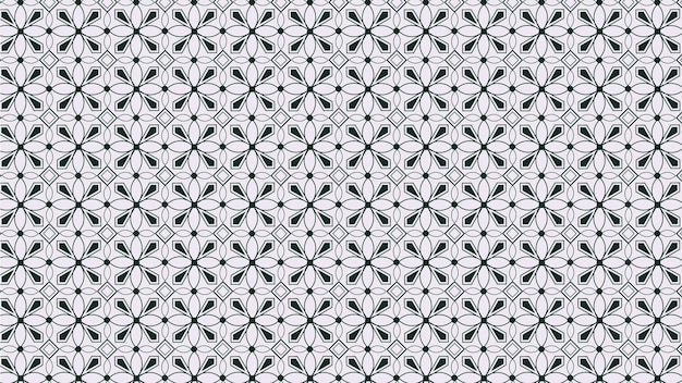 schönes geometrisches muster mit blumenmuster design premium vektor