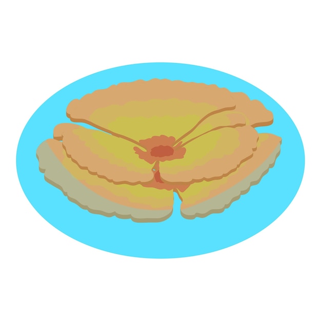 Schönes korallensymbol, isometrischer vektor symbol für exotische blütenkorallen im meerwasser wirbellose unterwasserwelt