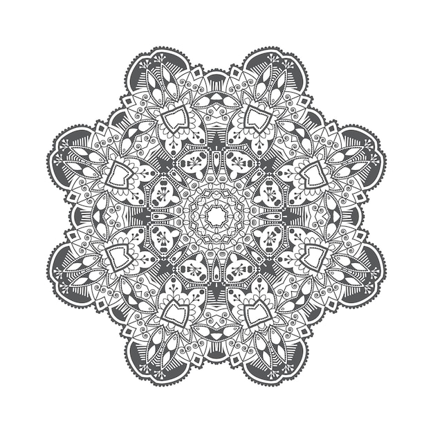 Schönes linienkunst-mandala-design