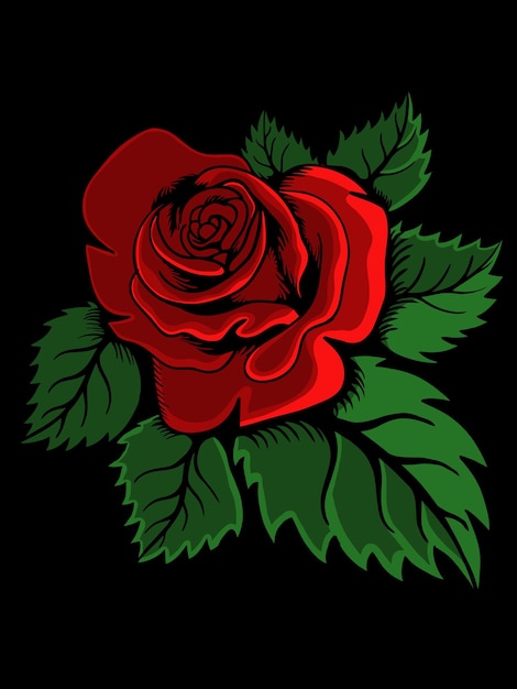 schönes Rosenblumen-Vektordesign