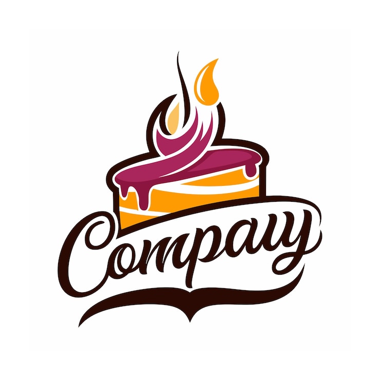 Vektor schönes und einzigartiges logo-design für ein lebensmittel- und restaurantunternehmen