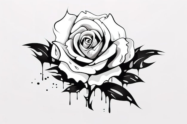 Vektor schönes und faszinierendes bild der rosenblume