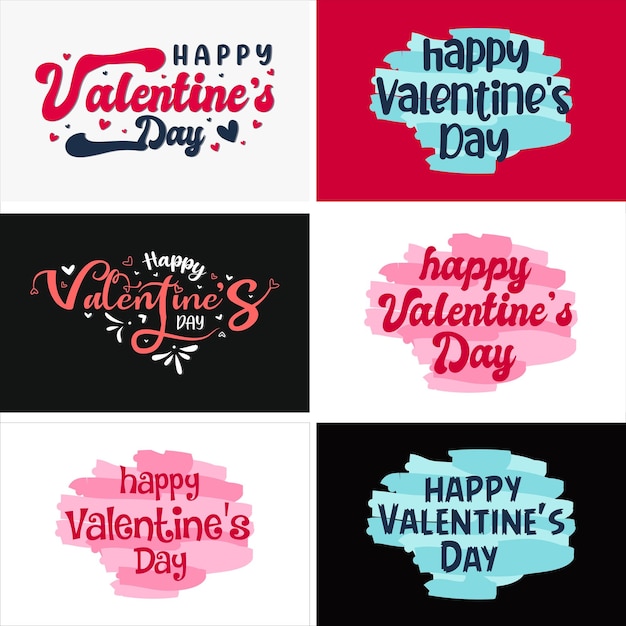 Vektor schönes valentinstagsset-design