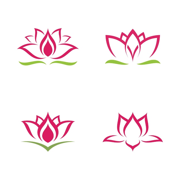 Schönheit Lotus-Vektor-Logo-Vorlage