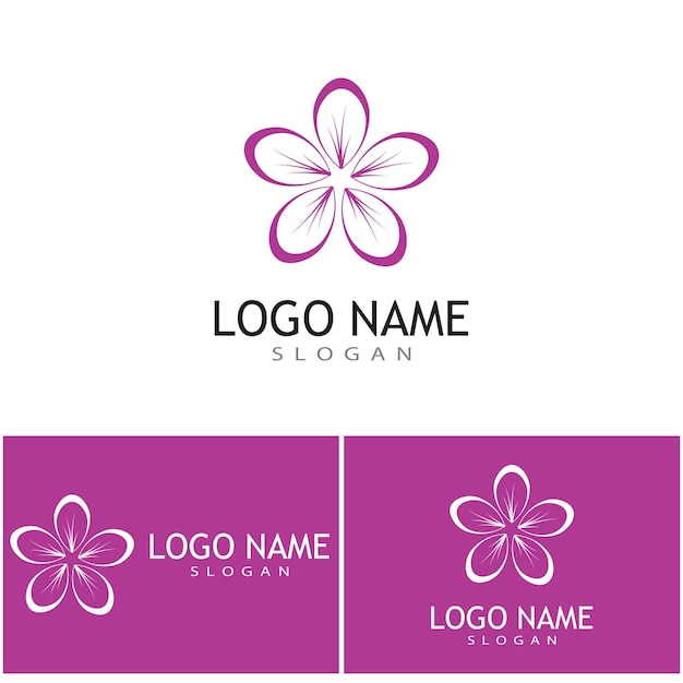 Schönheit plumeria symbol blumen design illustration vorlage