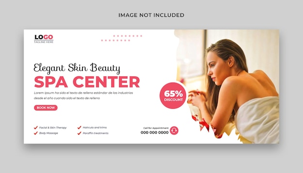 Schönheits- und Spa-Soziale Medien oder Facebook-Cover-Vorlage-Design