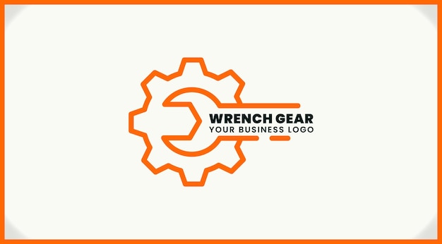 Vektor schraubenschlüssel-logo-design, inspirationslogo für werkstatt, industrie und andere dienstleistungen