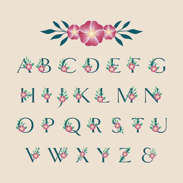 Schrift Blume
