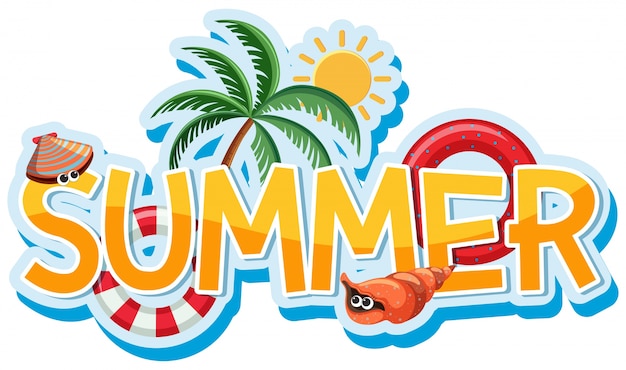 Schriftart für Wort Sommer