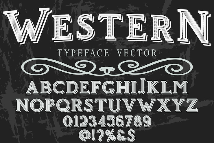Vektor schrifttyp western