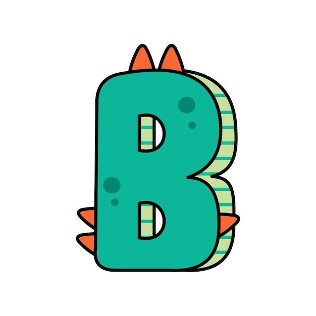 Schriftzug, alphabetische typografie-illustration im dinosaurier-thema