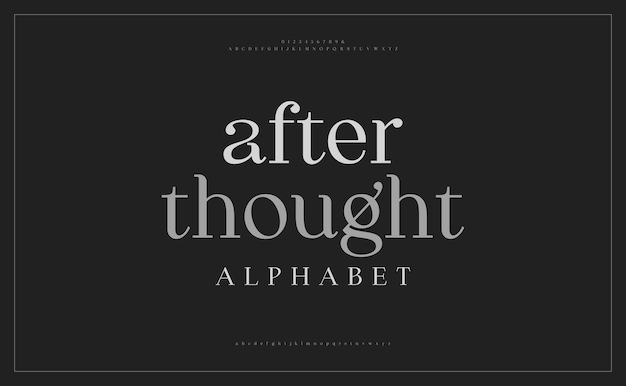 Schriftzug Minimal Fashion Designs Vintage und klassische Alphabet-Eleganz-Typografie