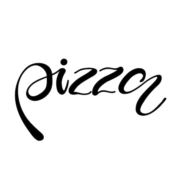 Schriftzug pizza. vektor-illustration.