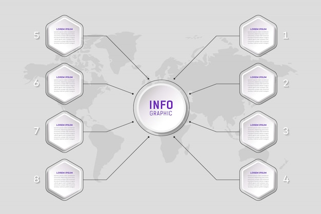 Schritt business infografik vorlage