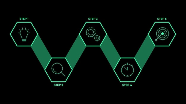 Schritt-infografik-vektor illustration kreativer infografik-objektvektor