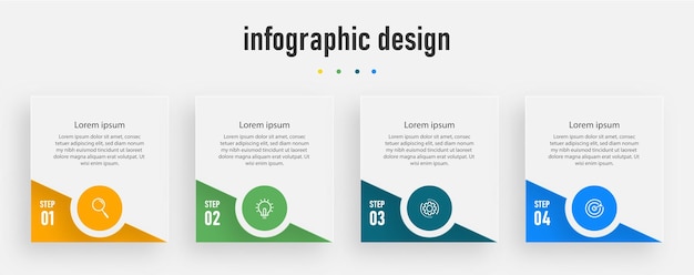 Schritte business-design-infografik-vorlage