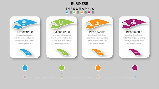 Schritte business-infografik-template-design