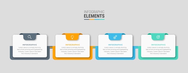 Schritte infografischen Design