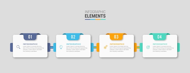 Schritte infografischen design