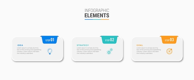 Schritte infografischen design