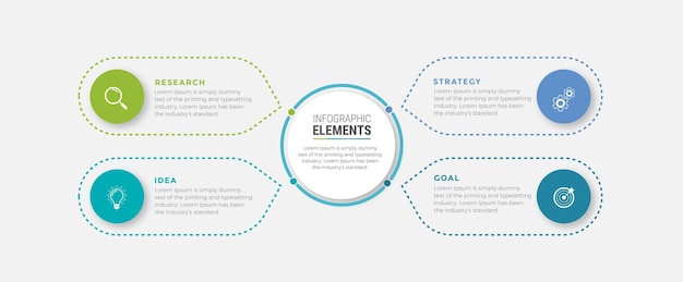 Schritte infografischen design