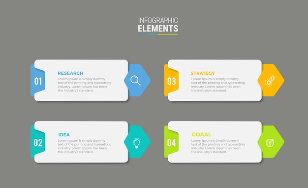 Schritte infografischen design