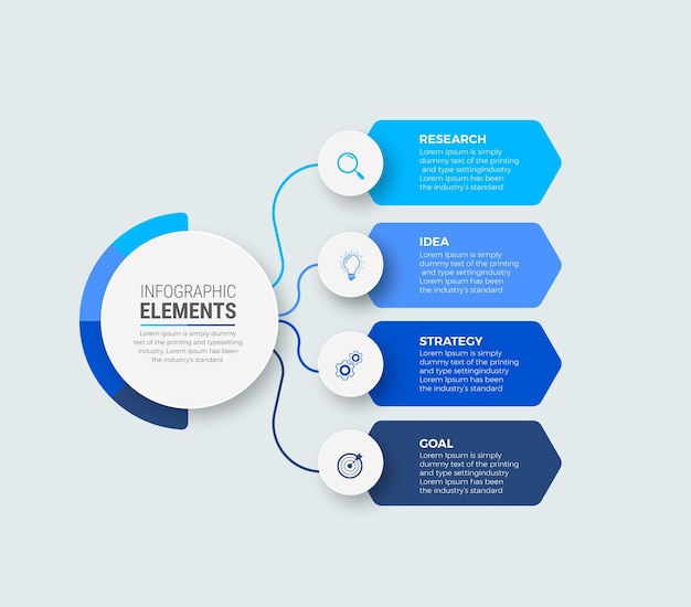 Vektor schritte infografischen design