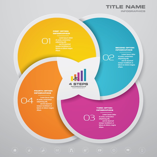 Schritte prozessdiagramm infografiken element.