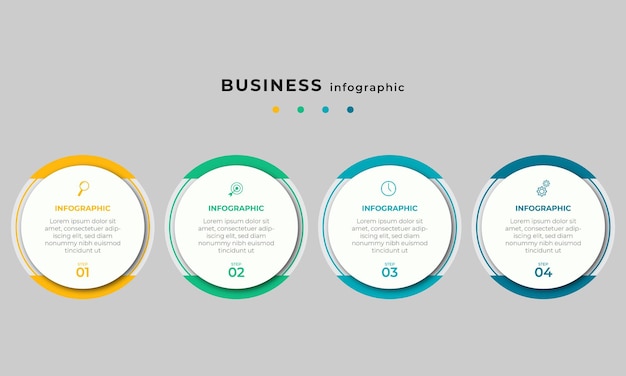 Schritte Timeline Infografiken Vorlagendesign