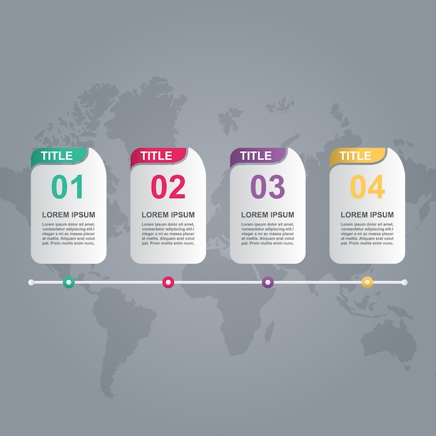 Schritte verarbeiten moderne Marketing-Geschäft Infographic-Schablone