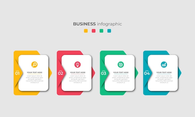 Schritte Zeitleiste Infografiken Bilder Vorlage Design