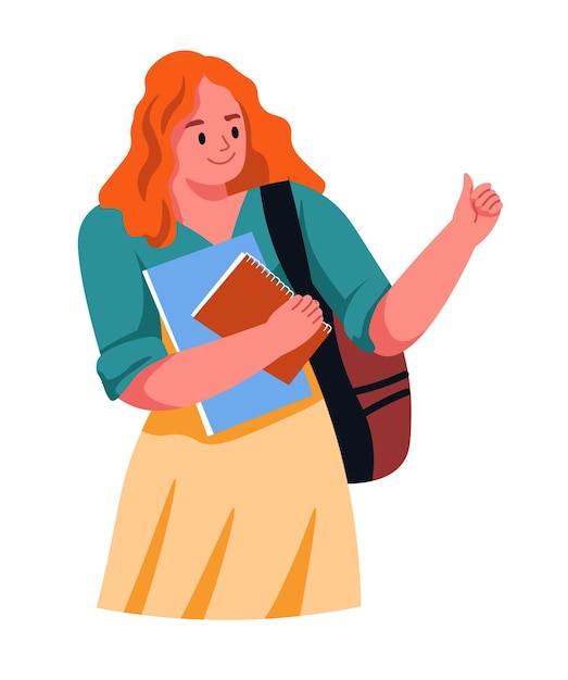 Schüler mit lächelnden Büchern