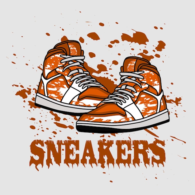 Schuh, Sneaker, Schuhe, Vektor, Und, Illustration