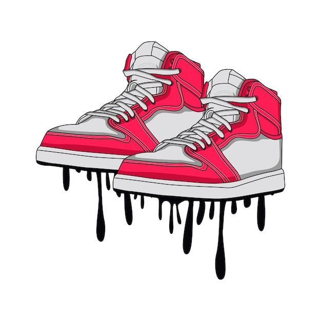 Schuhe, Sneaker, Schuhe, Vektor, Bild, Und, Illustration