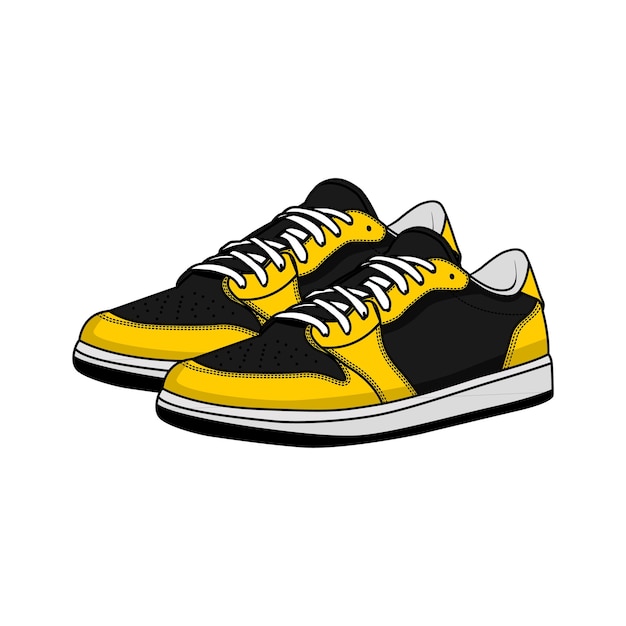 Schuhe, Sneaker, Schuhe, Vektor, Und, Illustration