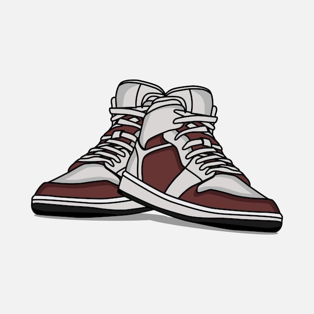 Schuhe, Sneaker, Schuhe, Vektor, Und, Illustration